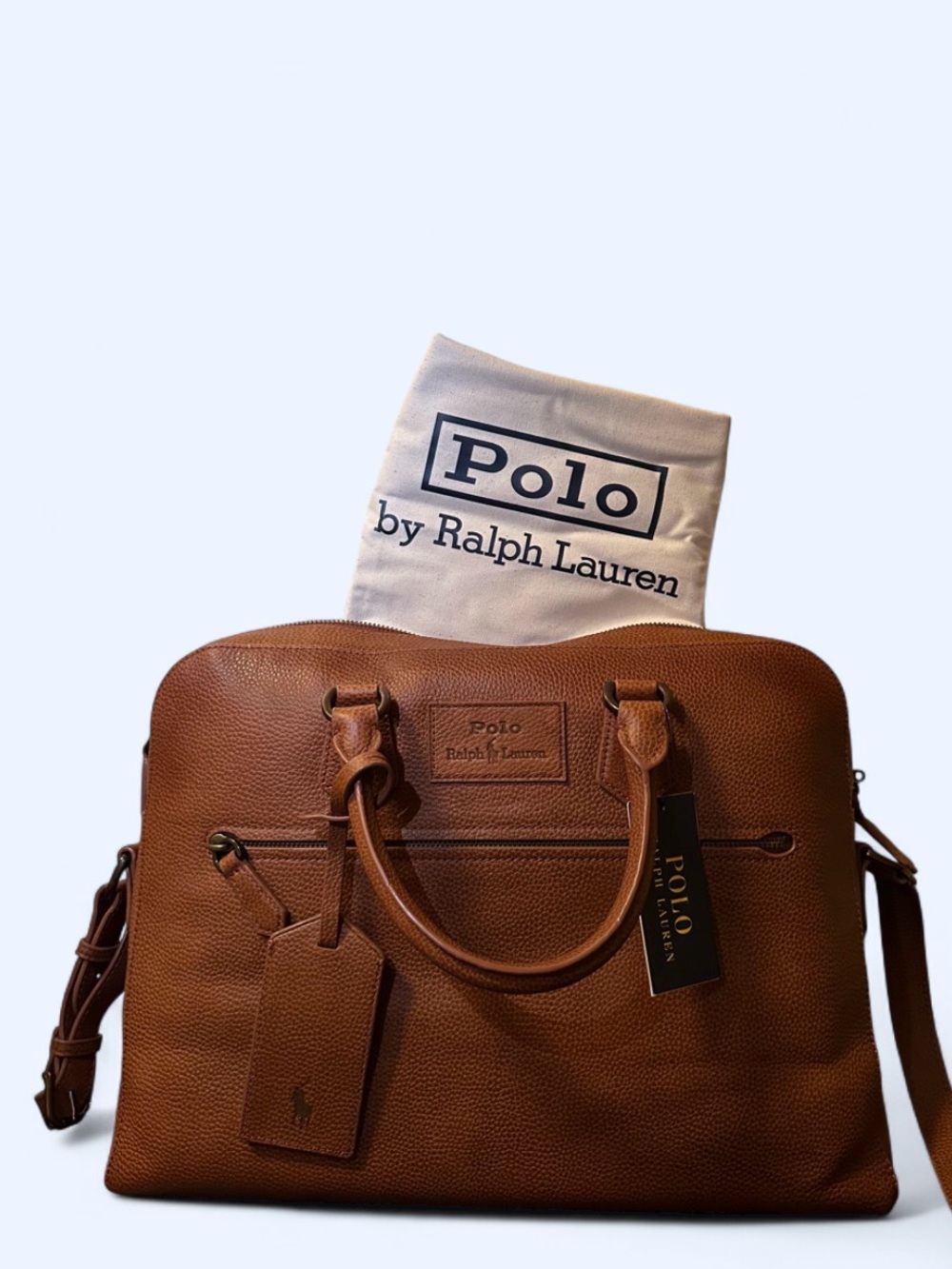 Polo by Ralph Lauren Brown Leather Briefcase - Picture 5 of 10